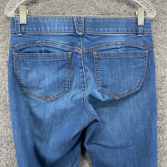 Democracy Ab Solution Jeans Womens 6 Blue Mid Rise Elastic Waist Skinny Casual - Picture 4 of 9